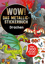 Metallic-Stickerbuch Wow Drachen